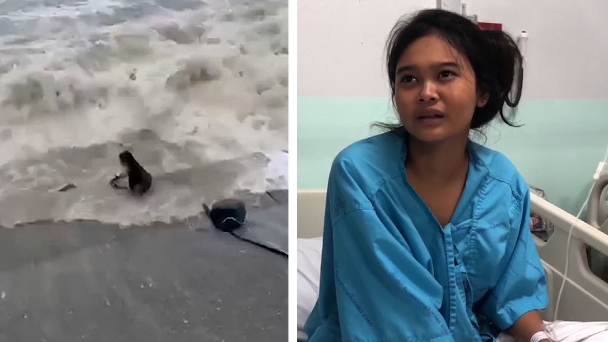 Drama na thajském pobřeží: Obří vlna vtáhla dívku do rozbouřeného moře